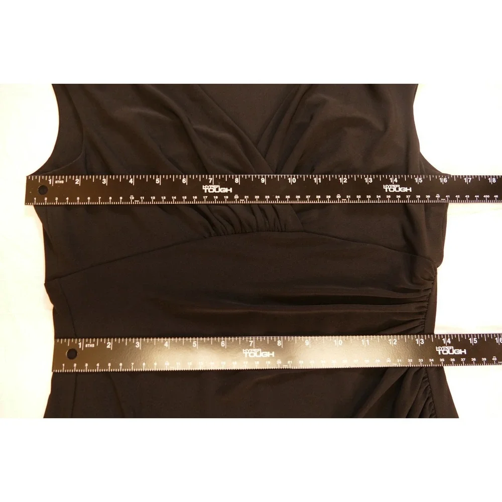 Lauren Ralph Lauren Black Sheath Ruffle Dress Size 8 elegant, effortless polish - Picture 14 of 16